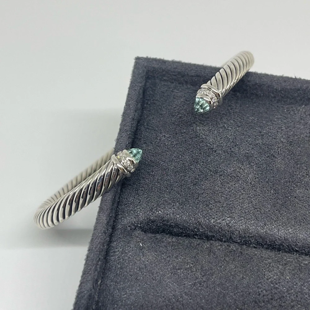 David Yurman Cable Classics 5mm Bracelet with Diamonds - Picture 1 of 10